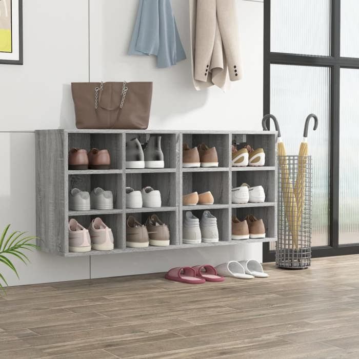 Bonne® Meuble rangement - Armoires à chaussures - (Lot de 2) - sonoma gris - 52 5x30x50 cm - @357@