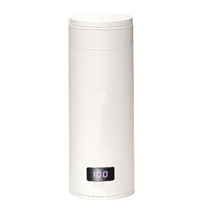 Bouilloire électrique 500 ml 4 réglages de température intérieur en acier inoxydable portable blanche