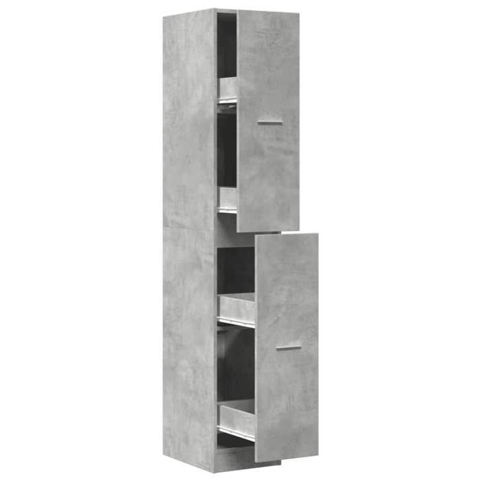 Gris Armoire dapothicaire CLARENCE Armoire à pharmacie/cuisine gris béton 30x41x1745 cm bois ingénierie LV2160 Gris Armoire dapothicaire CLARENCE Armoire à pharmacie/cuisine gris béton 30x41x1745 cm bois ingénierie LV2160