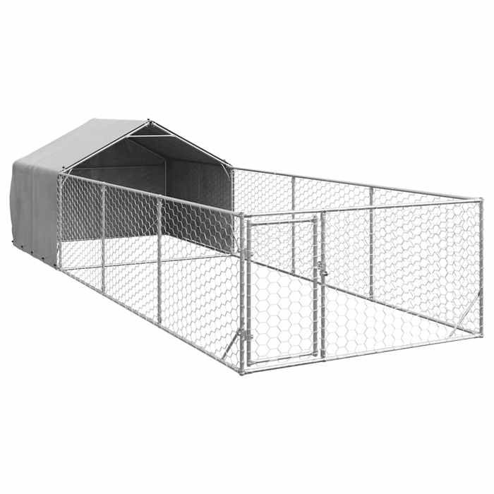 SALE dhiver Niche/Maison dextérieur pour chien - UU - Grand Chenil - enclos 7x2x15 m acier galvanisé CC362