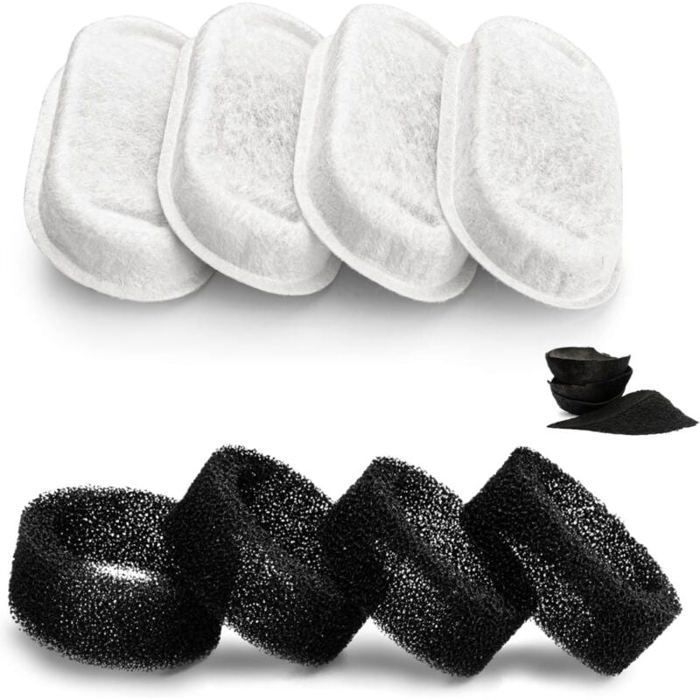 Comparer les prix de Filtre Fontaine à Eau pour Chat 8PCS Filtres + 8PCS Éponges Filtre Fontaine Chat ave