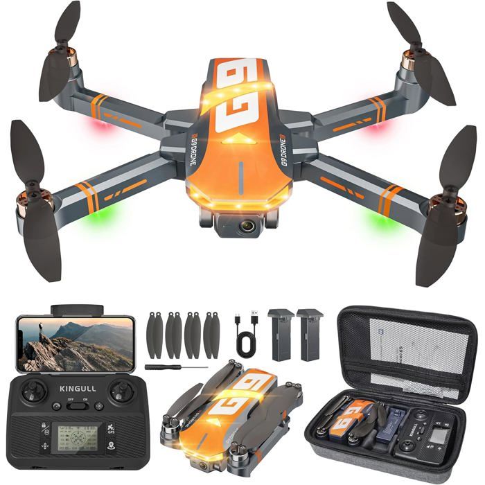 Drone G9 GPS avec Caméra 4K Professionnelle 45 Min de Vol Moteur Sans Balais