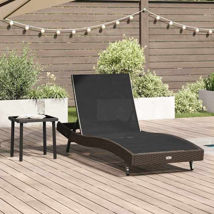 Bain de Soleil - NANAS - Transat - Lot de 2 - 2 PLACES - Noir et Marron polyrotin 8311317599