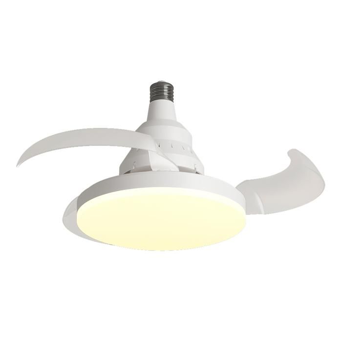 Ventilateur de plafond 85–265 V avec éclairage LED intensité réglable télécommande via application 41 x 20 cm blanc