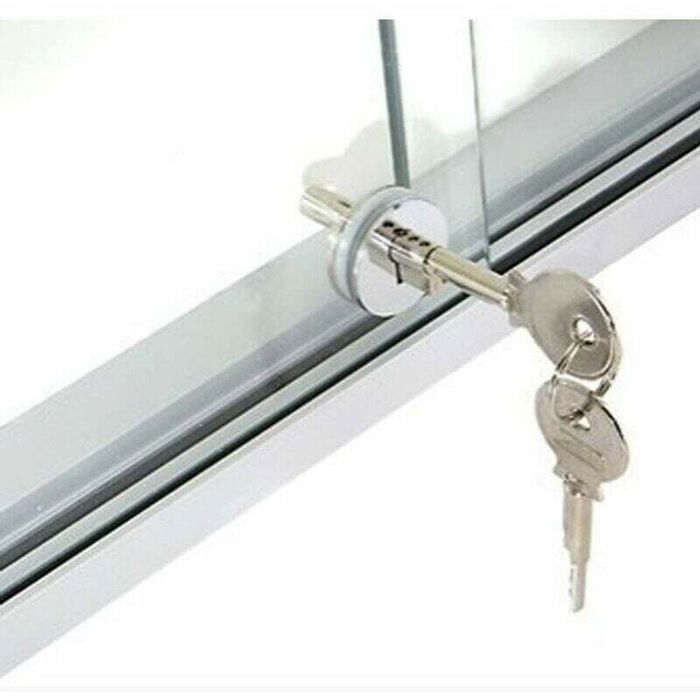Serrure pour porte vitrée. Serrure pour porte coulissante. Serrure ronde en verre. Serrure pour porte mobile. Serrure pour armoire