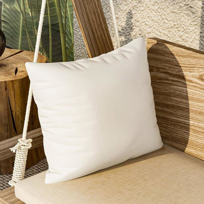 Coussin extérieur imperméable - Coussin décoratif 40x40 cm - Beige - VERCART Coussin extérieur imperméable - Coussin décoratif 40x40 cm - Beige - VERCART