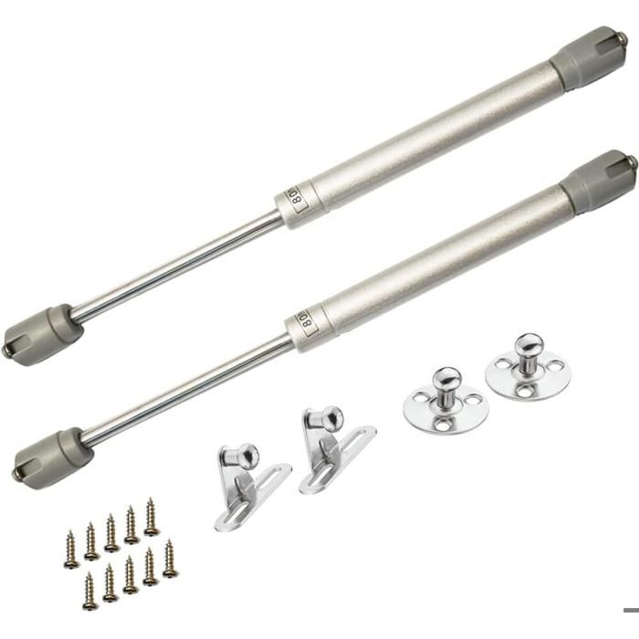 Vérins à Gaz Hydrauliques 80N/8kg Amortisseur à Gaz pour Levage de Porte Armoire Meuble Cuisine Placard Amortisseur Charniè