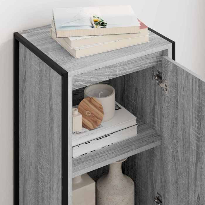 Gris Commode Salon CHIC Buffet bas/Cabinet 1 PC Gris Sonoma 43x36x75 5 cm Bois dingénierie N16007