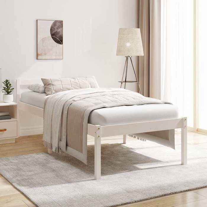 vidaXL Lit pour personne âgée sans matelas blanc 75 x 190 cm