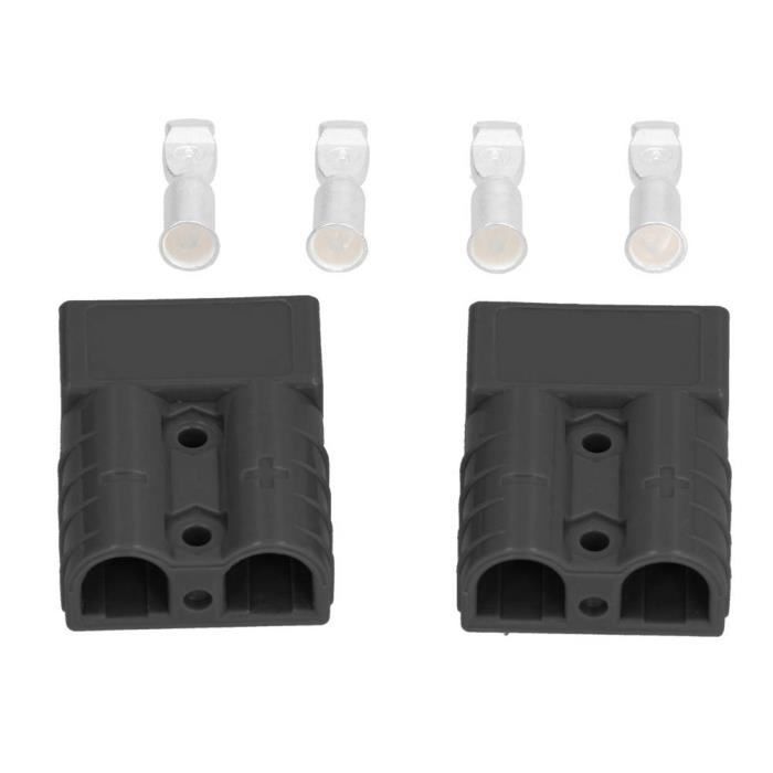 4 Connecteurs Batterie 600V 50A Pour Voiture/Moto - Prise Rapide Câbles 6-10 AWG