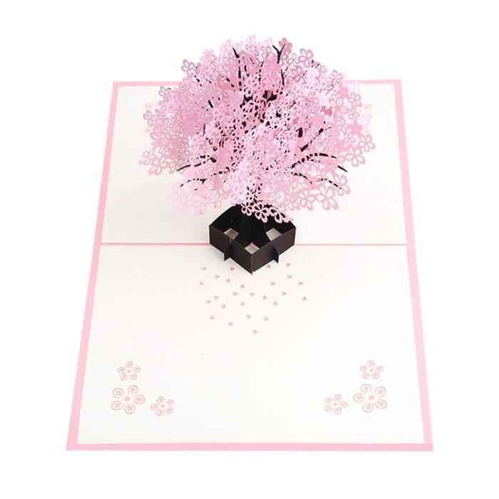 Couple Amoureux Embrassant Sous Blossom Arbre 3d Pop Up Carte De Vœux Anniversaire Bebe Joyeux Anniversaire Pour La Fete De Paques Thank You Saint Valentin Mariage Kirigami Fournitures De Bureau Papeterie