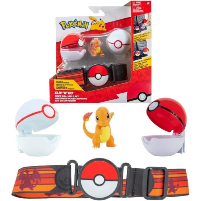 Set Ceinture Clip N Go Pokemon Charmander Salamèche & Pokeball