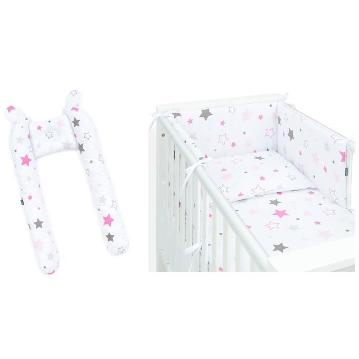 Solenzo Reducteur De Lit Avec Coussin Tour De Lit Bebe 60x1cm Etoiles Gris Et Rose Cdiscount Puericulture Eveil Bebe Solenzo Reducteur De Lit Avec Coussin Tour De Lit Bebe 60x1cm Etoiles Gris Et Rose Cdiscount Puericulture Eveil Bebe