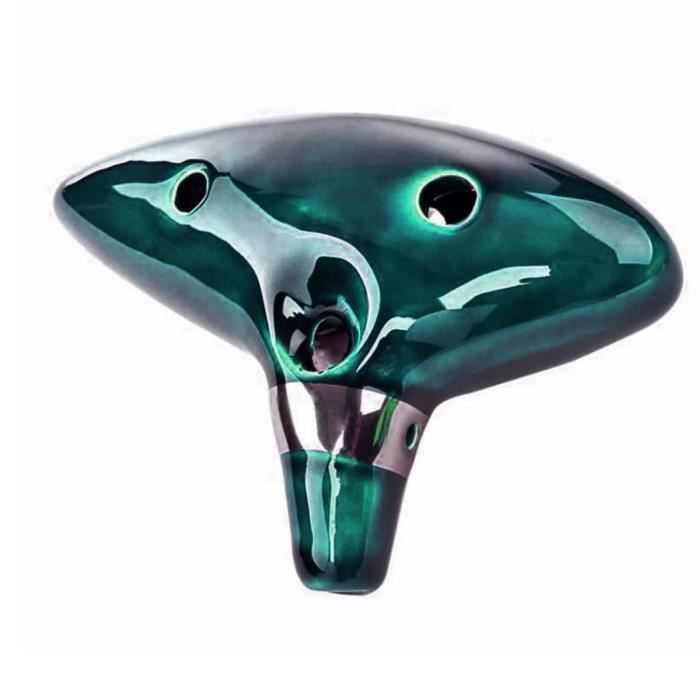 Ocarina Fantaisie Ocarina Portable 12 trous Céramique au four à