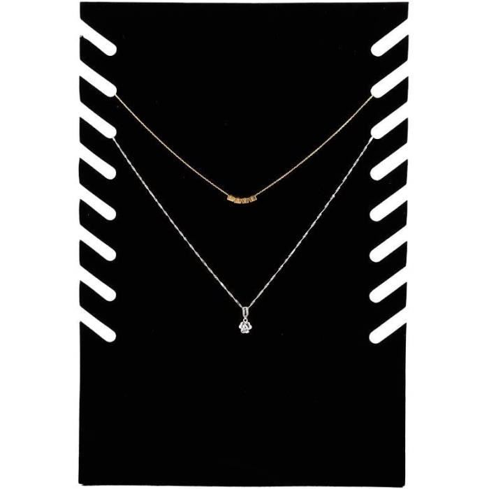 Collier en velours noir chaîne pendentif présentoir porte-bijoux supp_FRZ8 