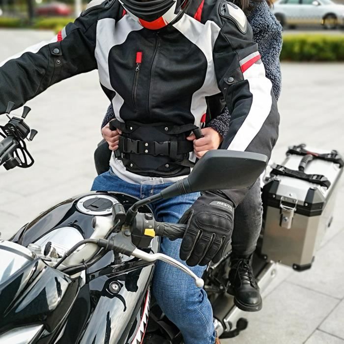 2x Ceinture De Sécurité De Moto En Tissu Oxford Poignée De Poignée De Passager De Scooter