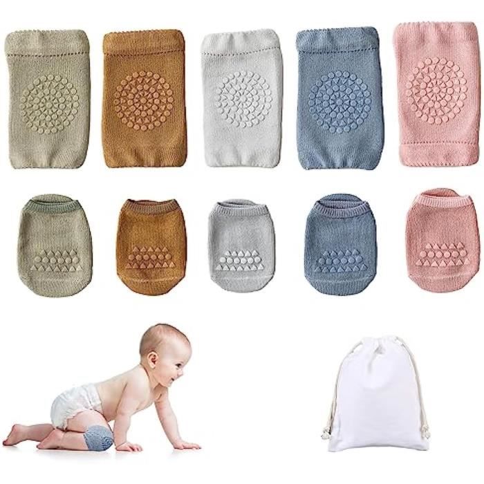 Protege Genoux Bebe 5 Paires GenouillèRes Pour BéBé ProtèGe Genou Knee Pad Genouillere Protection AntidéRapants Protecteur Rampants