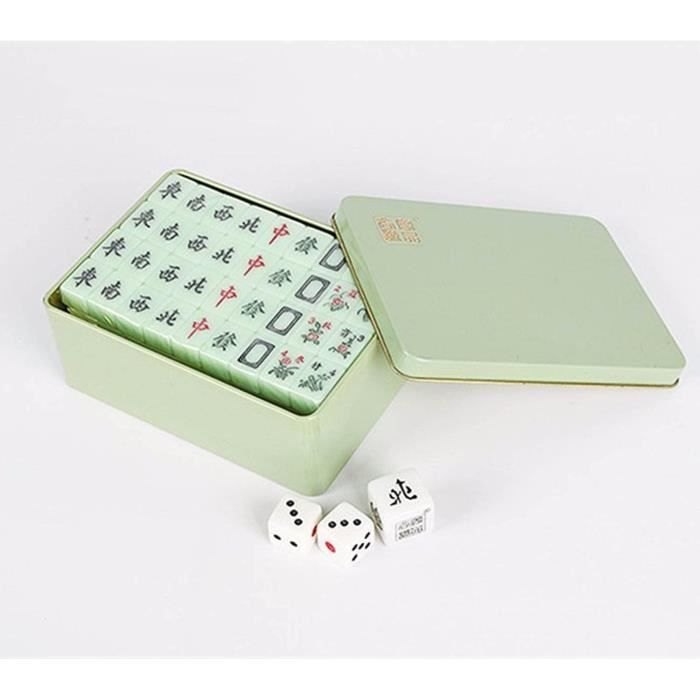 Jeu De Mahjong Chinois Avec 144 Tuiles, Jeu De Mahjong Traditionnel De 1,18 Pouces Jeu De