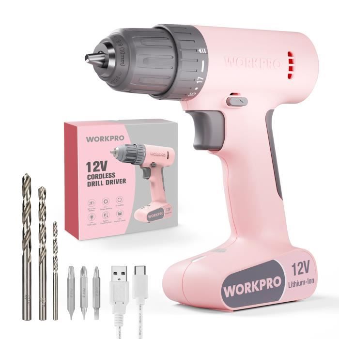 Power Perceuse Visseuse Sans Fil 12V, Perceuse Visseuse Devisseuse Sans