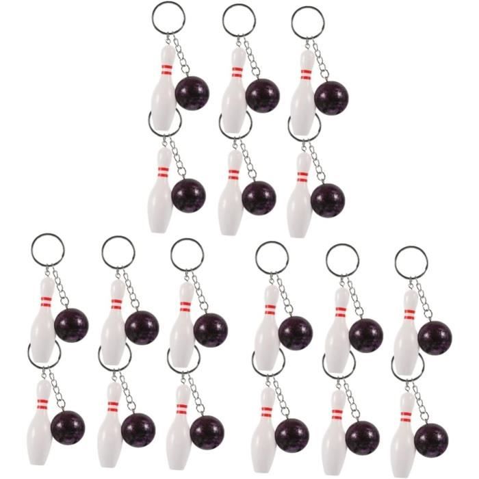 Porte-clés Bowling Bleu Métallique H-Customs - Neuf Sous Blister, Idée Cadeau Fun