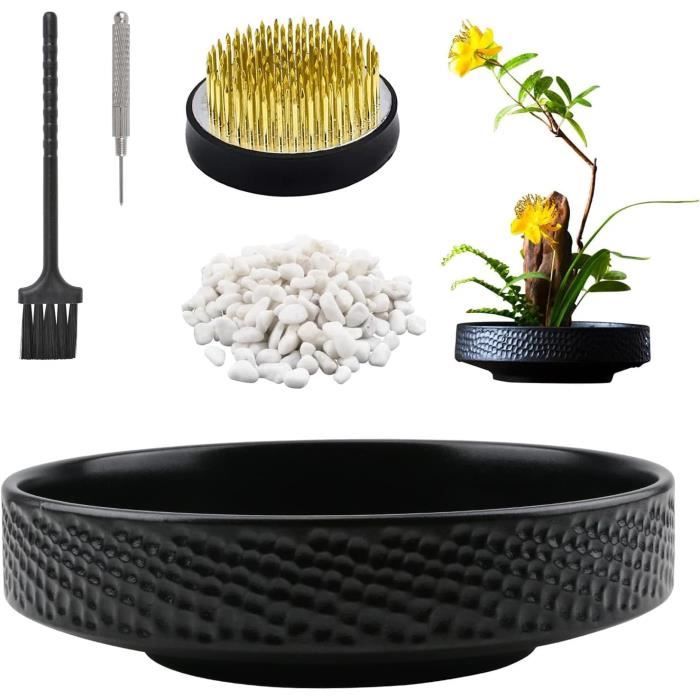Kenzan Ikebana Grenouille à Fleurs Ronde Acier Inox 80 Mm - Neuf