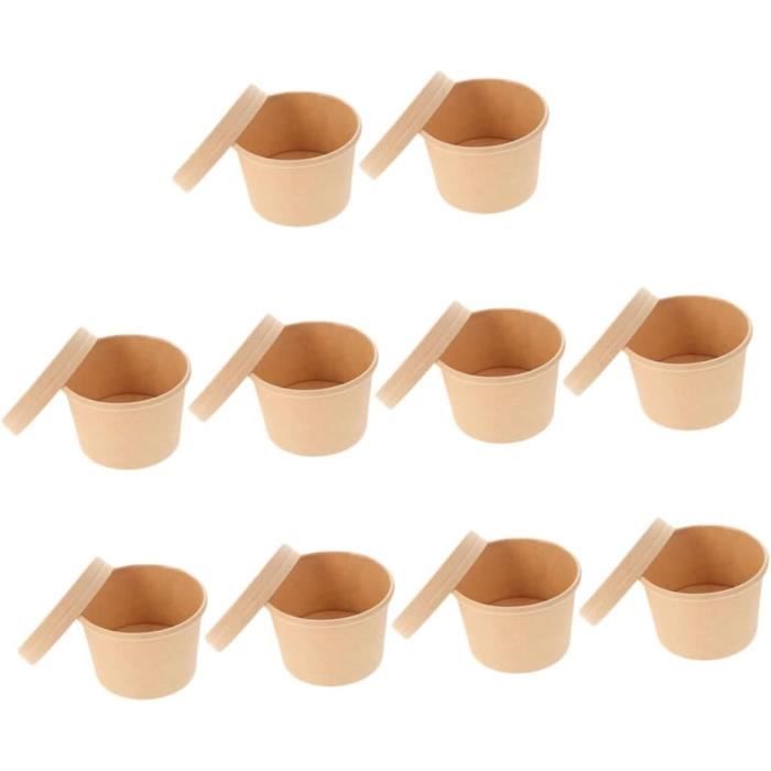 Gobelets à Glace En Papier Festif - Lot De 50, 250 Ml, Rayures Rouges/vertes Dorées, Pour Fêtes De Noël