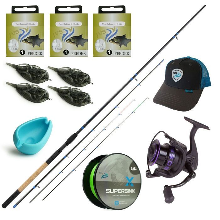 JVS Ensemble de cannes feeder Canne feeder méthode Osprey 3,30 m