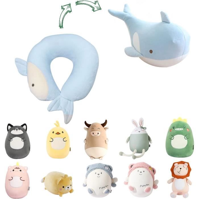 GOODS+GADGETS Coussin De Nuque Pour Enfants Avec Micro-perles - Coussin De Voyage Ergonomique Bleu