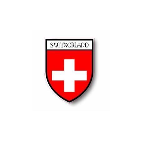 République et Canton du Jura Suisse blason autocollant 3x5 