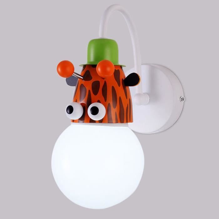 Applique Lampe Murale D Enfant Chambre Bebe Avec Animal De Cartoon Mignon Girafe Mur De Feu Moderne Decoration Maison Cdiscount Maison