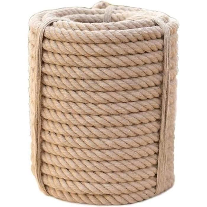 Corde En Sisal Naturel – 10 Mm X 100 Mètres, Pour Jardin, Terrasse, Griffoir à Chat