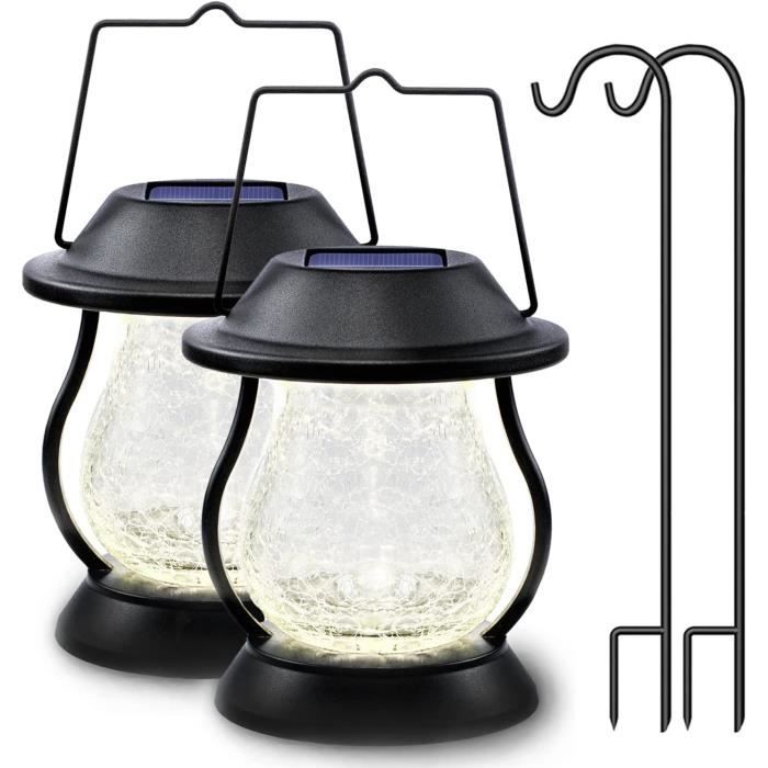 TERESA'S COLLECTIONS Lanterne Solaire Exterieur Jardin,Decoration Jardin Exterieur,Lanterne Solaire D'extérieur,Grille Bleu Dégradé Lampe Solaire - 13