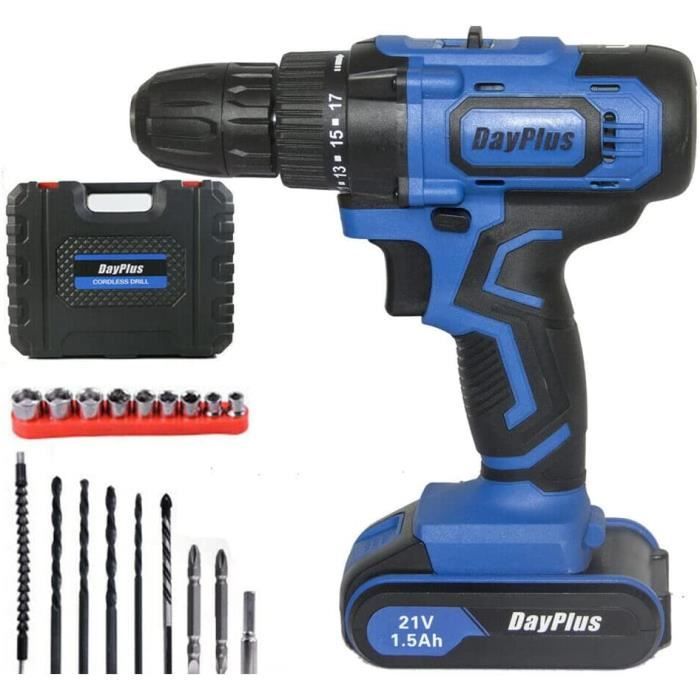 Perceuse Visseuse Sans Fil 21V KKMOON - 2 Batteries + Chargeur - Neuf