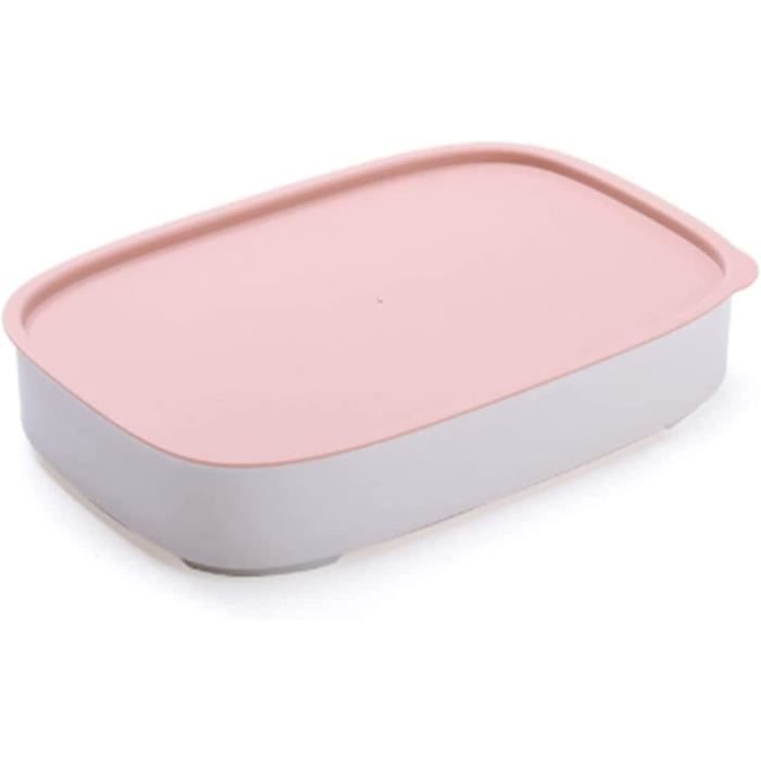 Jlobnyiun Grande boîte à boulettes – Boîte de rangement alimentaire minimaliste – Porte-biscuits empilable à 4 couches avec couvercle hermétique et poignée – Parfait pour les cookies, les pâtes, la