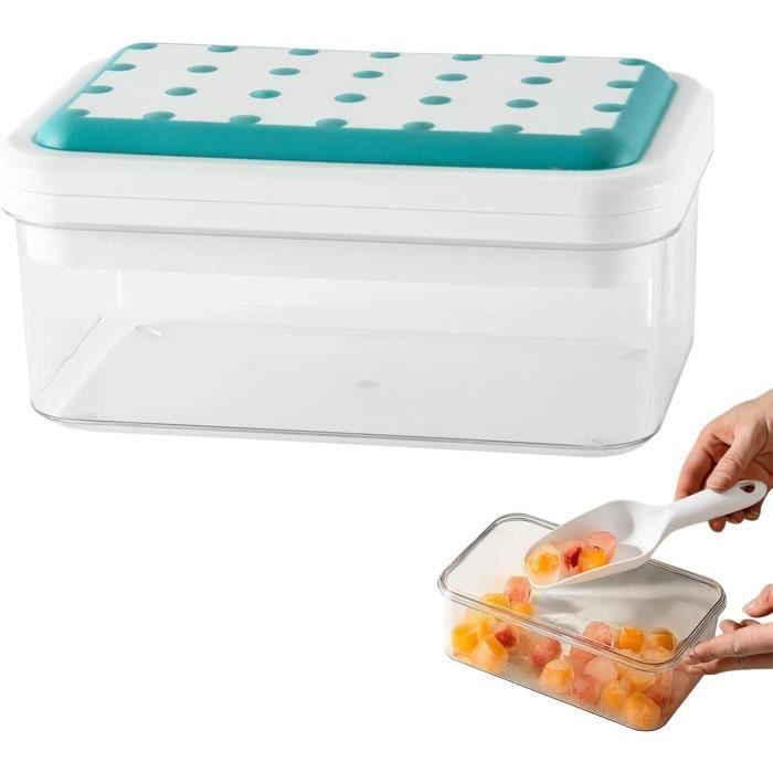 Lot De 4 Boîtes De Rangement Pour Glaçons Bleues - Réutilisables, Ventilateur/climatiseur/congélateur - 18x6x4 Cm