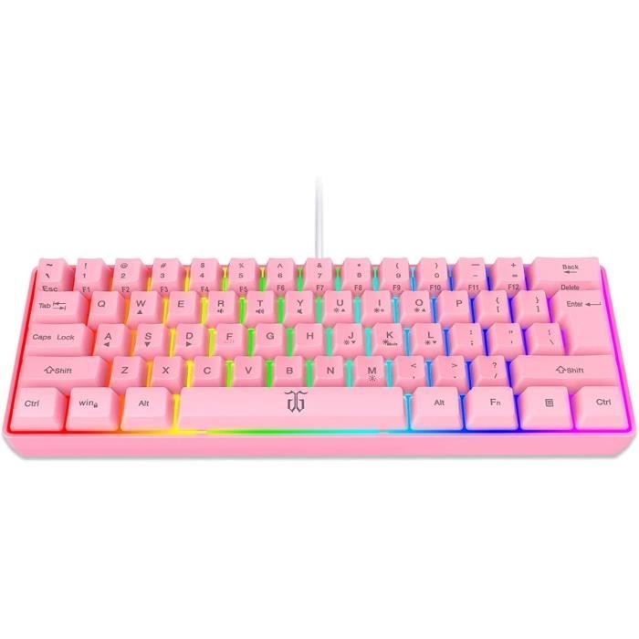 Mini clavier gamer pas cher Clavier mécanique à une main 38 Touches LED  Coloré clavier QWERTY, souris non fourni - Cdiscount Informatique
