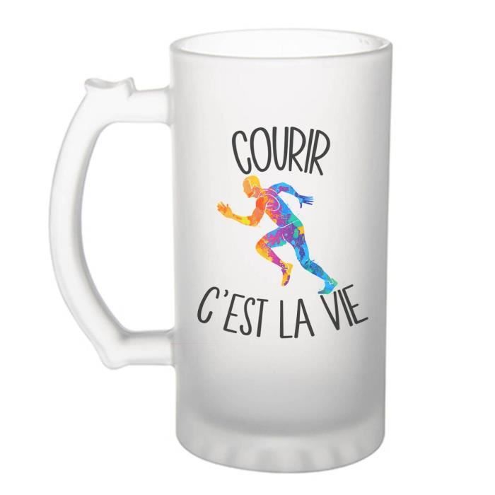Chope à Bière Personnalisée « Ce Papou » Avec Cochon - Verre Givré 470 Ml, Cadeau Humour Père Noël - 2