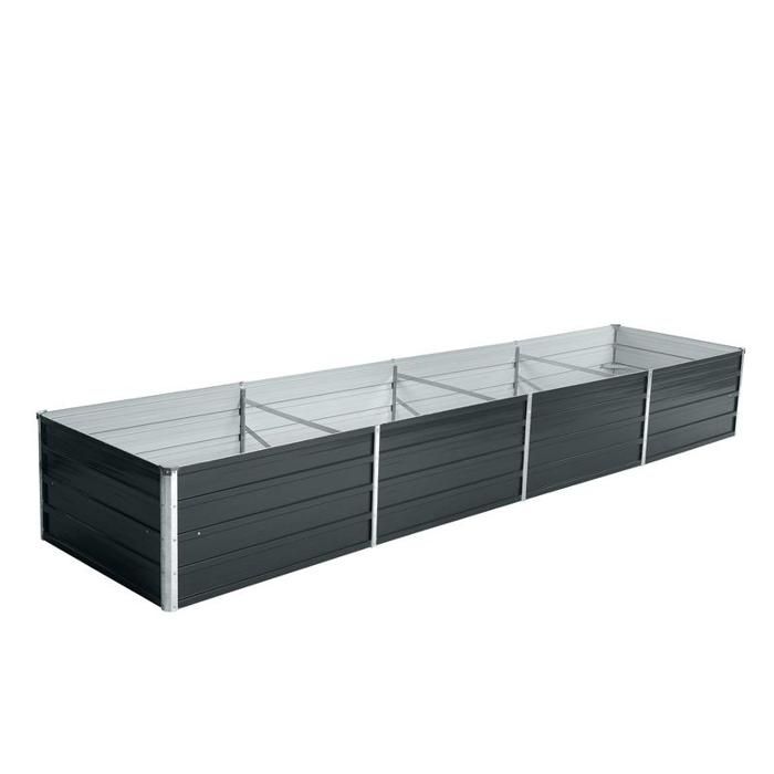 Carré Potager Triangulaire En Fer Galvanisé - 150x150x30 Cm - 6 Espaces - Neuf