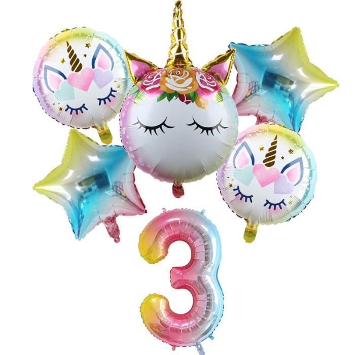 10PCS Joyeux Anniversaire Baby Shower Licorne thème Hélium Ou Air 12" Ballon