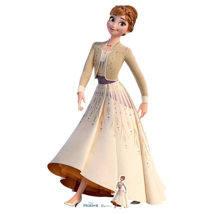 Figurine en carton Disney La Reine des Neiges 2 Anna robe crème H 164 cm