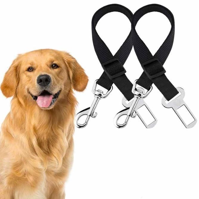 Ceinture de sécurité pour chien de voiture [pack de 2] Harnais de sécurité  réglable pour chien de 19 à 27 pouces