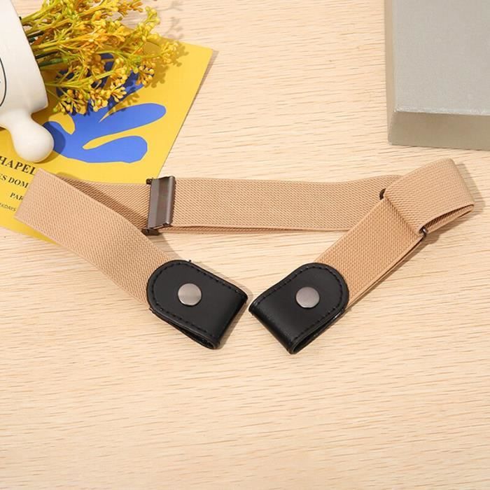 Ceinture Invisible Sans Boucle – Ajustable Pour Jeans & Pantalons – Femme Noir