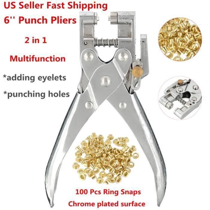 Pince à Trou Ceinture Cuir AIRAJ PRO - 6 Tailles Réglables 360° - Perforateur Ceinture Robuste Avec Plaque Laiton