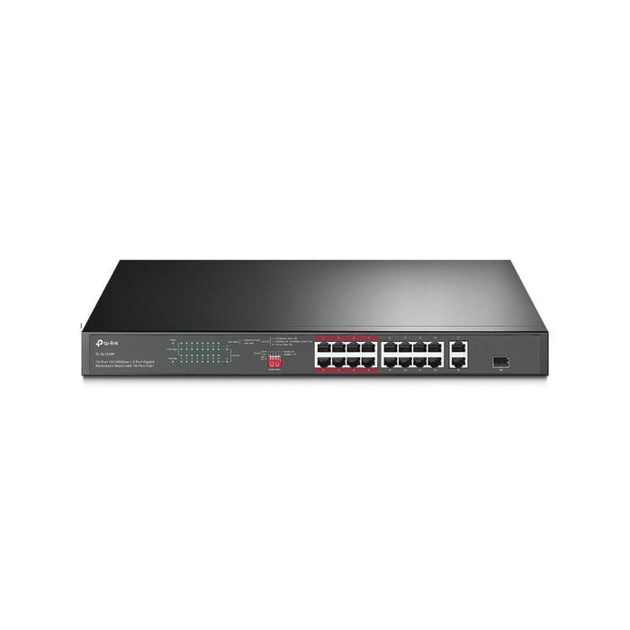 TP LINK JetStream TL SL1218P V1 Commutateur non géré 16x10100 PoE+ Montable sur rack PoE+