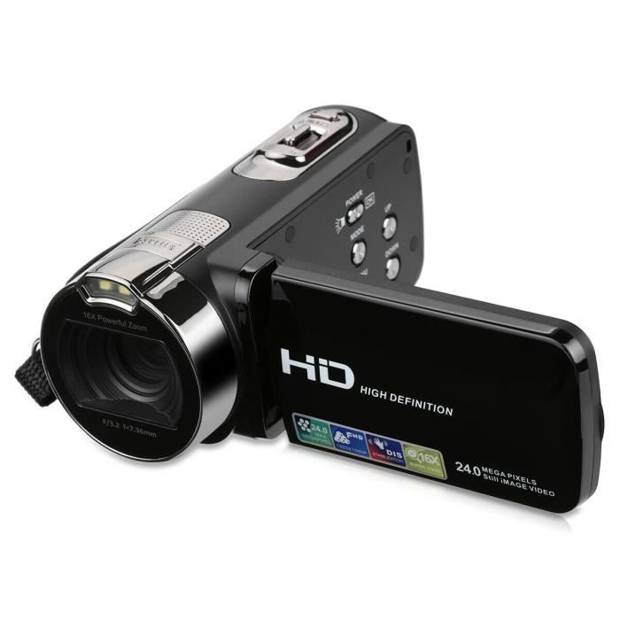Achat T&eacute;l&eacute;phone portable FHD 1080P 24MP 2.7 "TFT LCD 16XZOOM enregistreur vidéo numérique caméscope DV AV Prise européenne pas cher