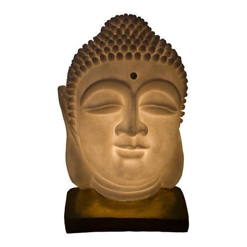Lampe à Poser - Fine Asianliving - Bouddha - Grès Naturel - 25W - Design Contemporain