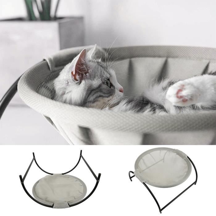 Hamac pour chats et chiens - Hamac lavable, lit apaisant pour animaux, adapté aux chats et aux petits chiens 42 x 43 x 24.5 cm Gris