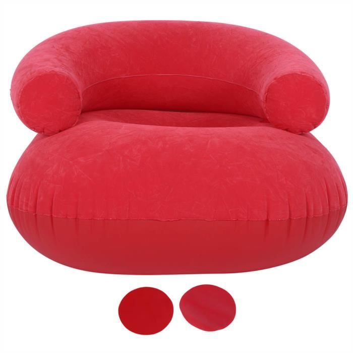 Chaise longue gonflable, avec chaise longue gonflable d'accoudoir, canapé de loisirs facile à transporter pour chambre à coucher