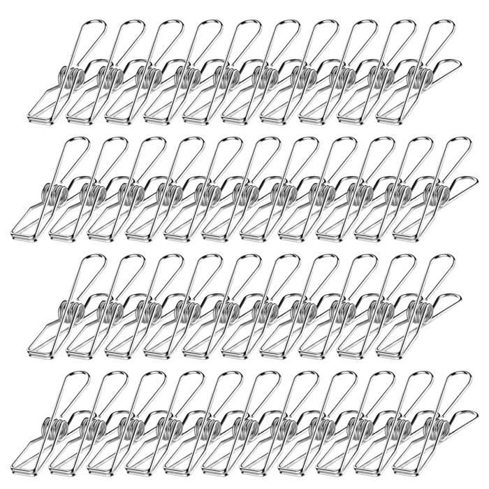 Lot De 3 Pinces à Cravate En Acier Inoxydable - Argent, Or, Noir (54 Mm Et 42 Mm)