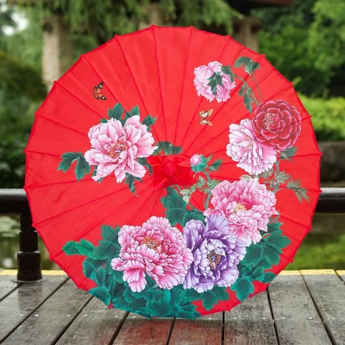 Parapluie,Parapluie Hanfu en papier huilé rouge,pour femme,Style chinois,en  soie,décoration de mariage,Parasol- Type Spot delivery-B - Cdiscount  Bagagerie - Maroquinerie
